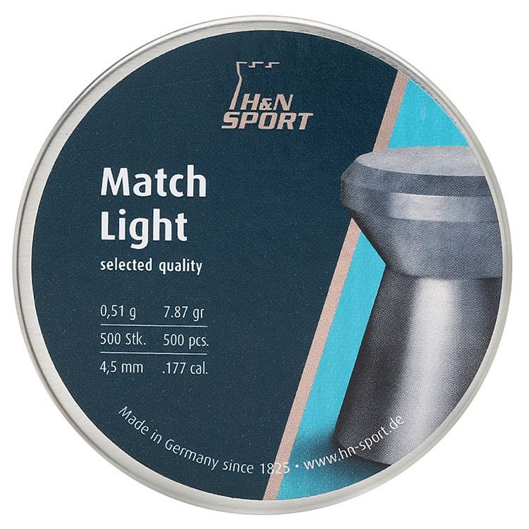 

Пули для пневматики Haendler & Natermann Match Light 4,5 мм (cal.177), 500 шт, Match Light