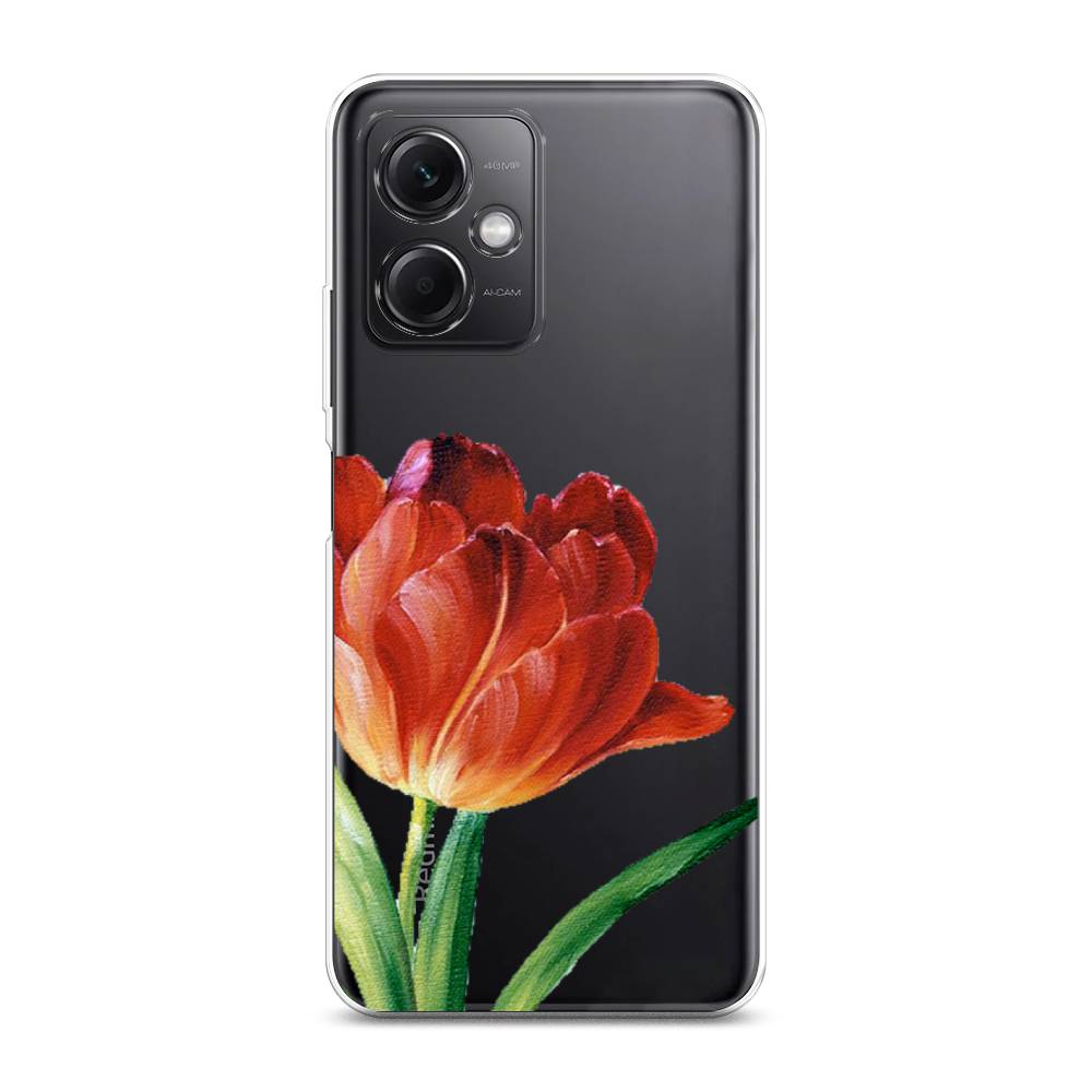 

Чехол Awog на Xiaomi Redmi Note 12 5G "Красный тюльпан", Оранжевый;зеленый, 316950-8