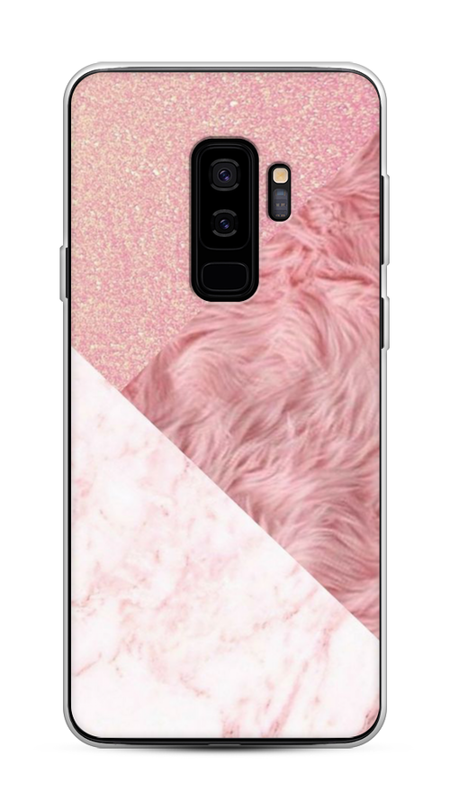 

Чехол на Samsung Galaxy S9 Plus "Текстурные треугольники", Розовый;белый, 25850-1