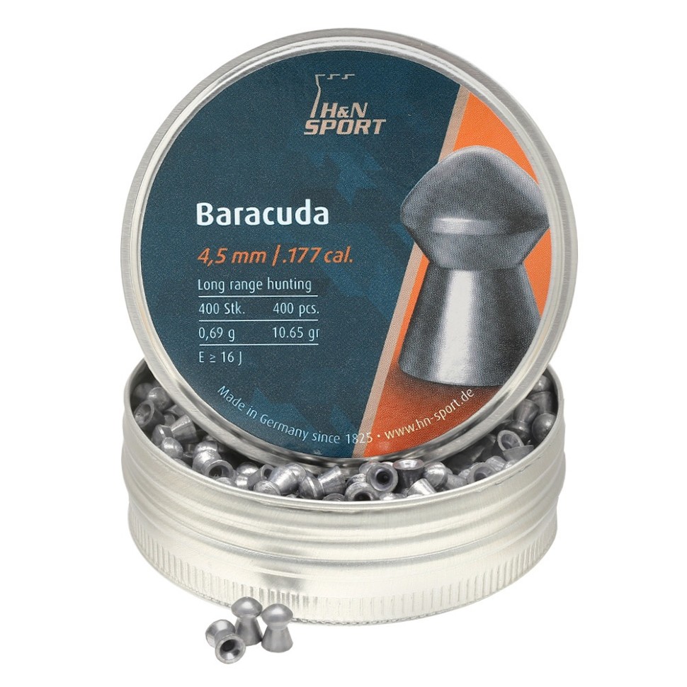 

Пули для пневматики Haendler & Natermann Baracuda 4,5 мм, 400 шт., Baracuda