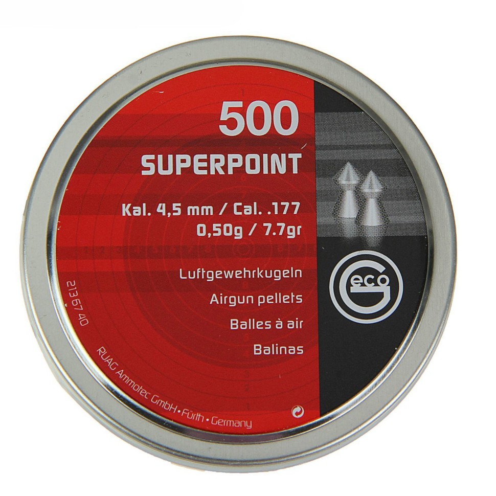 

Пули для пневматики Geco Superpoint 4,5 мм, 500 шт., Superpoint