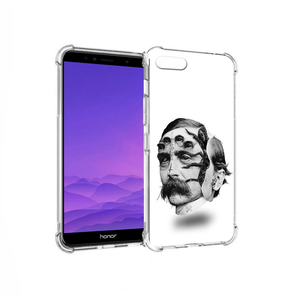 

Чехол MyPads Tocco для Honor 7A страшное лицо мужчины (PT111206.25.629), Прозрачный, Tocco