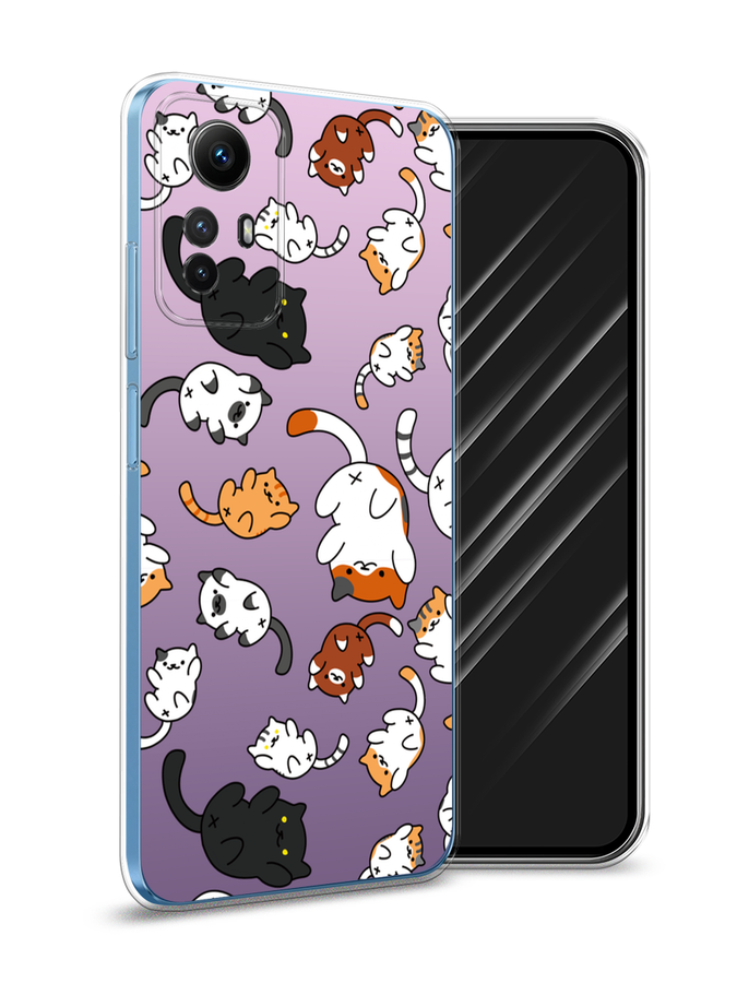 

Чехол Awog на Xiaomi Redmi Note 12S "Котопад", Фиолетовый;белый, 318950-7