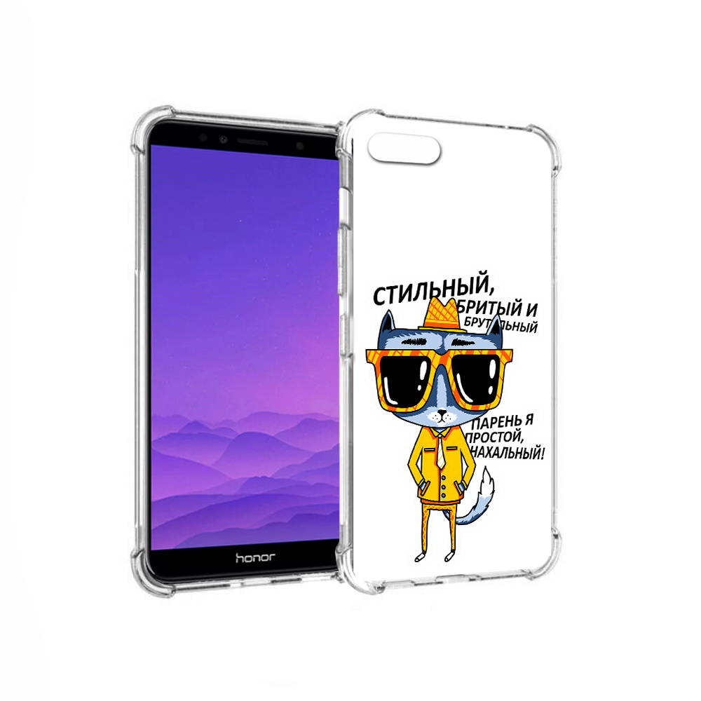 

Чехол MyPads Tocco для Honor 7A стильный кот (PT111206.25.625), Прозрачный, Tocco