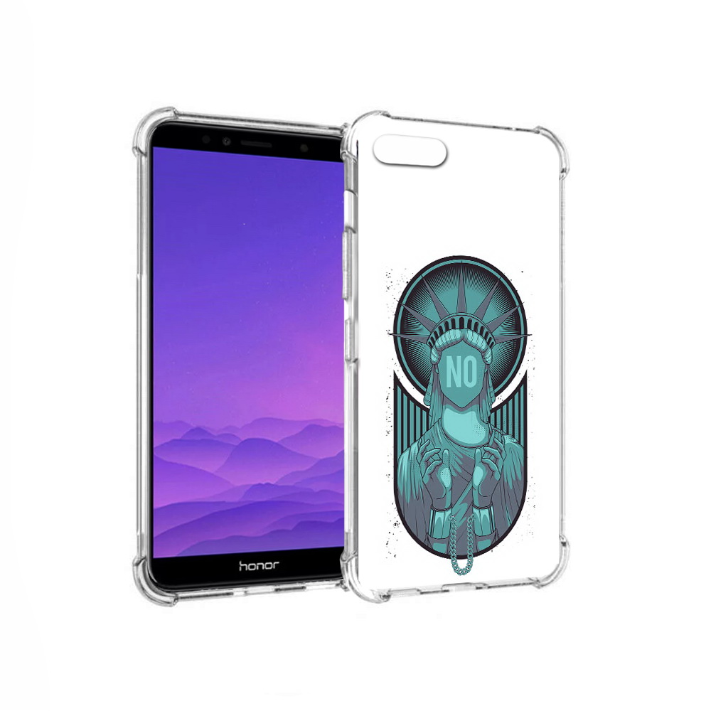 

Чехол MyPads Tocco для Honor 7A статуя свободы зеленый (PT111206.25.623), Прозрачный, Tocco