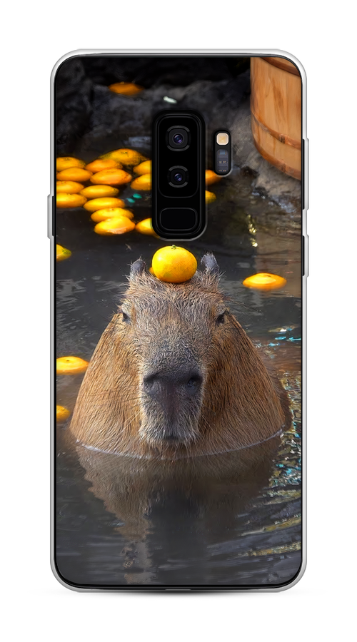 

Чехол на Samsung Galaxy S9 Plus "Капибара отдыхает", Коричневый;оранжевый;серый, 25850-1