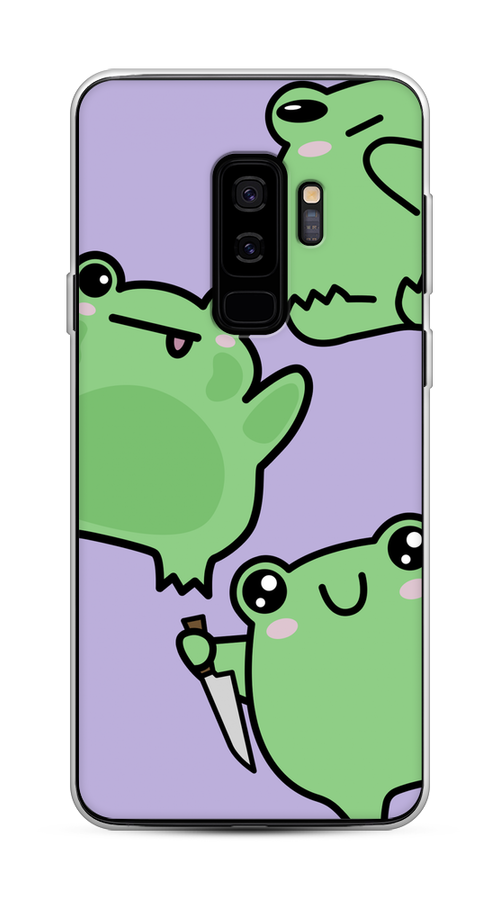 

Чехол на Samsung Galaxy S9 Plus "Опасные лягушата", Фиолетовый;зеленый;черный, 25850-1