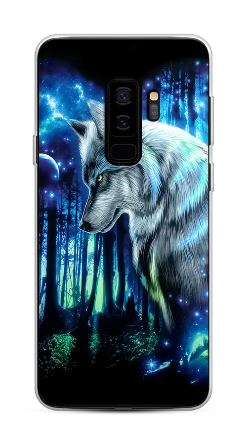 

Чехол на Samsung Galaxy S9 Plus "Сказочный волк", Синий;серебристый;черный, 25850-1