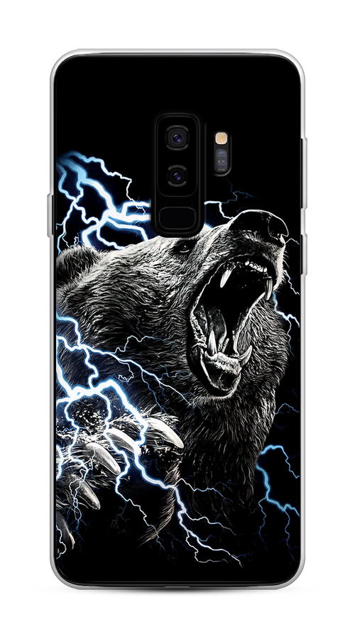 

Чехол на Samsung Galaxy S9 Plus "Гроза и медведь", Черный;серый;серебристый, 25850-1
