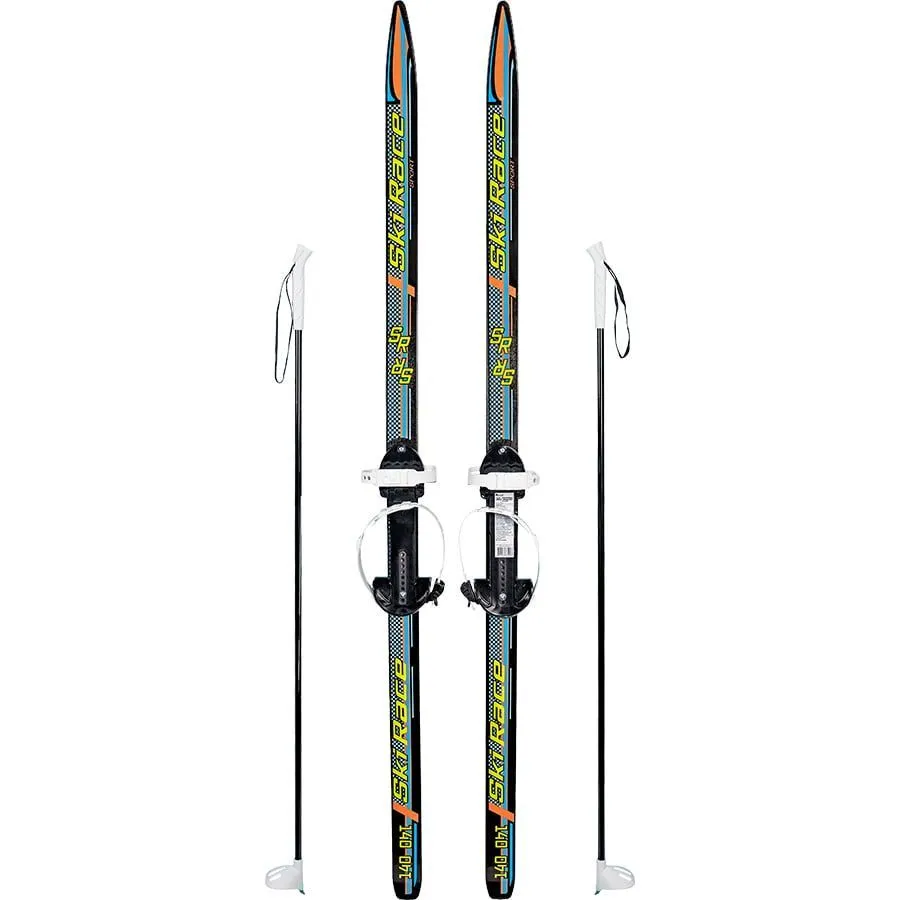 Лыжи подростковые SKI RACE с палками 6 140/105 Разноцветный 2022/2023