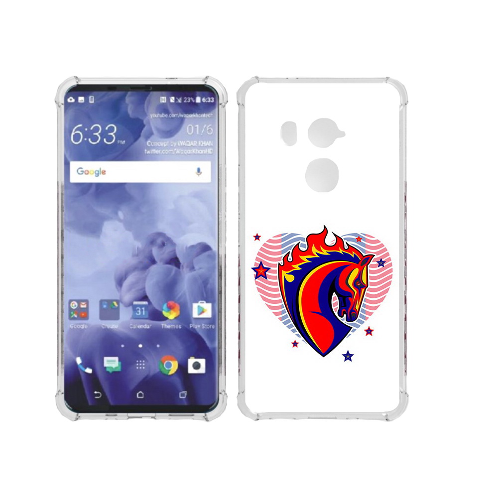 

Чехол MyPads Tocco для HTC U11 Plus ФК ЦСЛ Лошадь, Прозрачный, Tocco