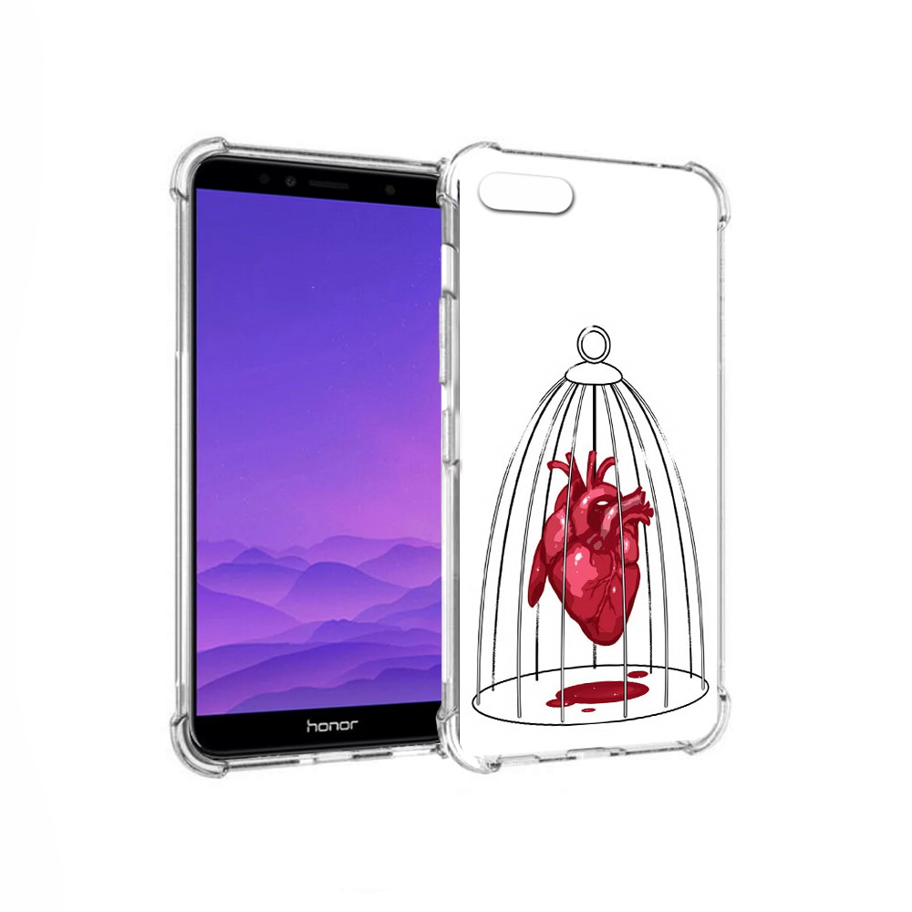 

Чехол MyPads Tocco для Honor 7A сердце в клетке (PT111206.25.597), Прозрачный, Tocco