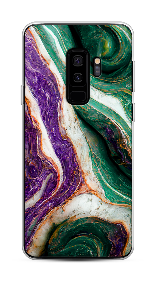 

Чехол на Samsung Galaxy S9 Plus "Фиолетово-зеленый мрамор", Зеленый;фиолетовый, 25850-1