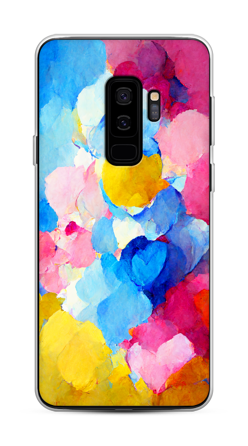 

Чехол на Samsung Galaxy S9 Plus "Яркие пятна", Синий;голубой;желтый;розовый, 25850-1