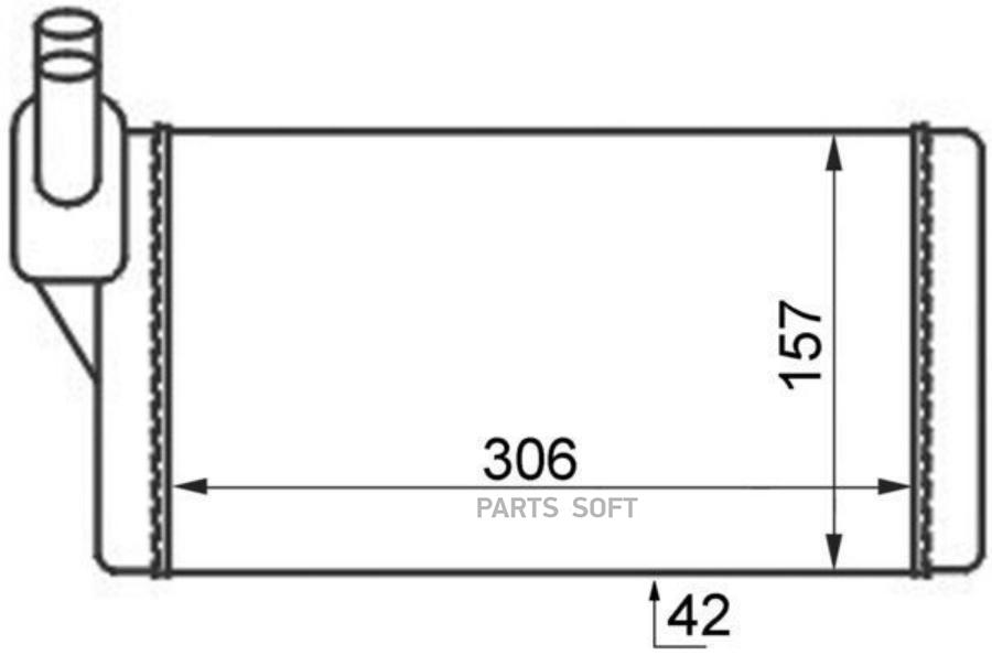 Радиатор отопителя салона vw t4 90-03 knecht/mahle ah 47 000s