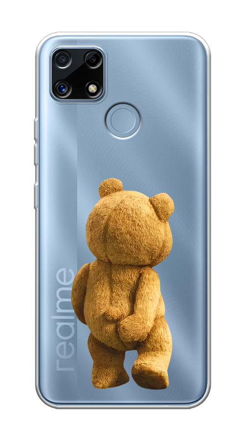 

Чехол на Realme C25/C25s "Медвежья спина", Коричневый;прозрачный, 256950-1