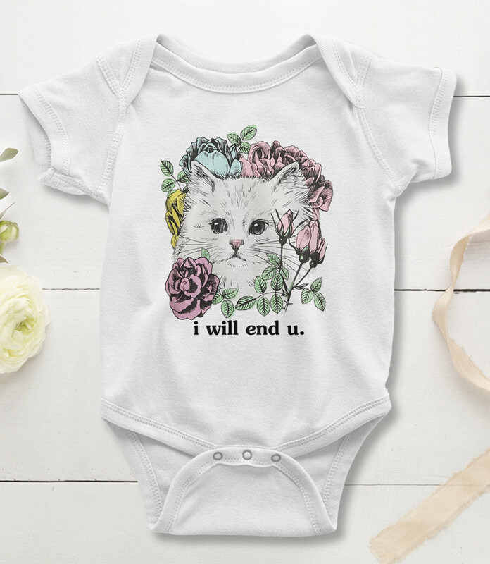 

Боди детское WILD CHILD Котик - I Will End You, цв.белый р.56, Котик - I Will End You