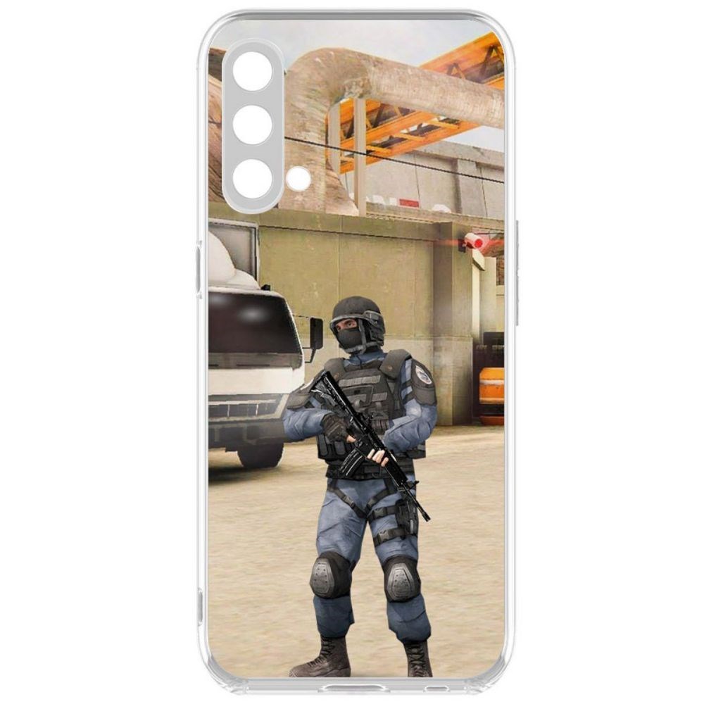 

Чехол-накладка Krutoff Standoff 2 - GIGN для OnePlus Nord CE 5G, Прозрачный