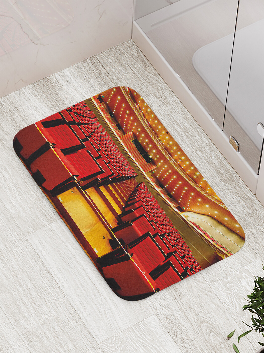 

Коврик противоскользящий JoyArty "Зрительный зал" для ванной, сауны, бассейна, 77х52 см, Зрительный зал