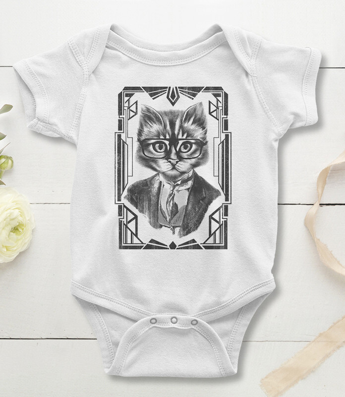 

Боди детское WILD CHILD Великий Кэтсби / Котик, цв.белый р.86, Великий Кэтсби / Котик