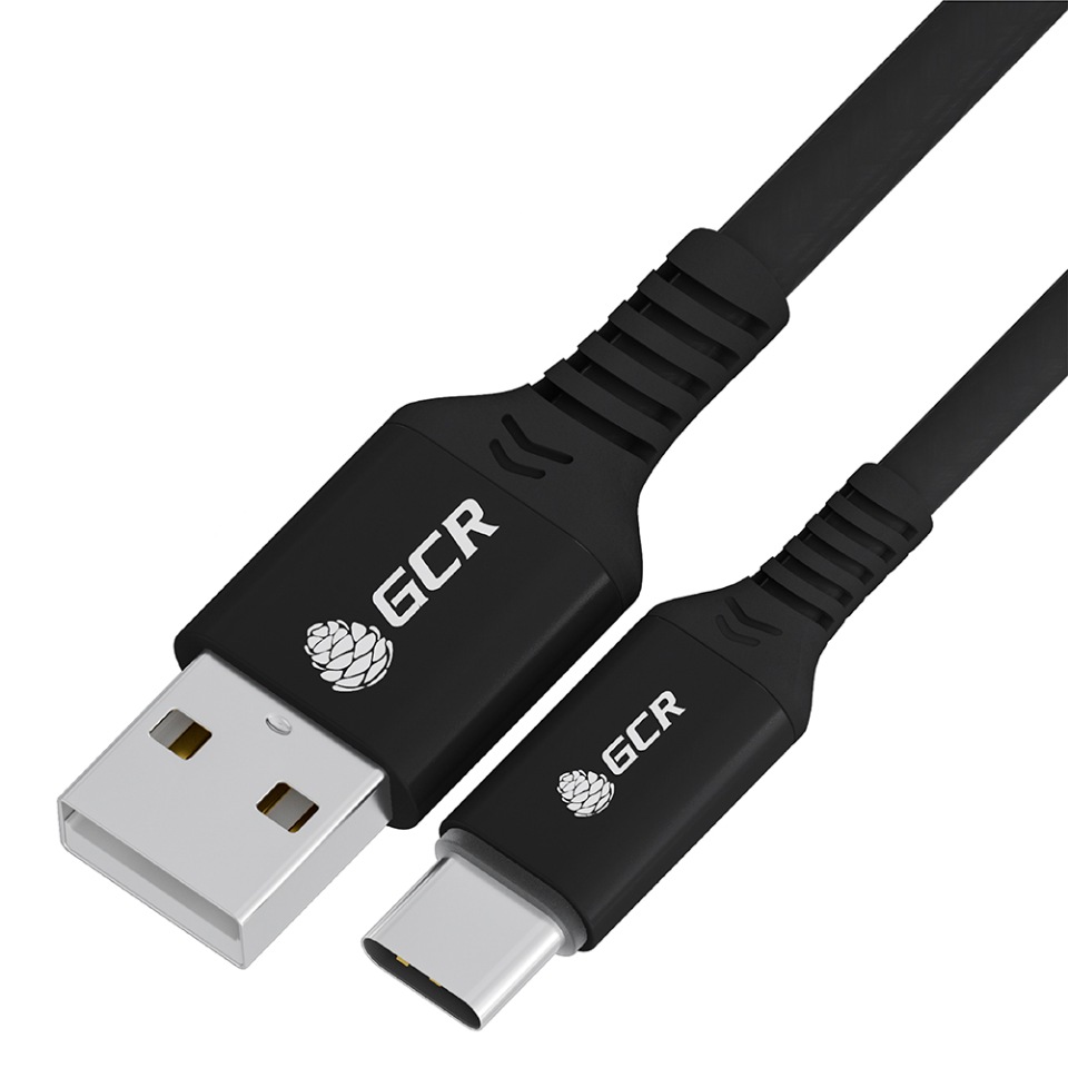 фото Кабель gcr typec 5а qc 3.0 для быстрой зарядки 1м смартфона samsung huawei xiaomi
