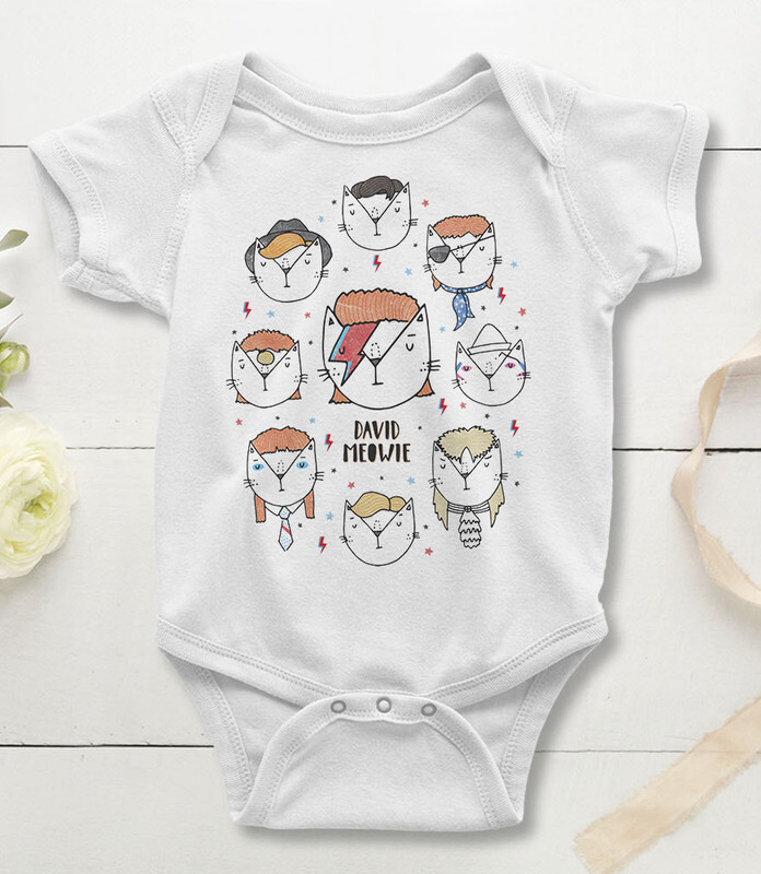 

Боди детское WILD CHILD Котик Дэвид Боуи / David Bowie, цв.белый р.68, Котик Дэвид Боуи / David Bowie