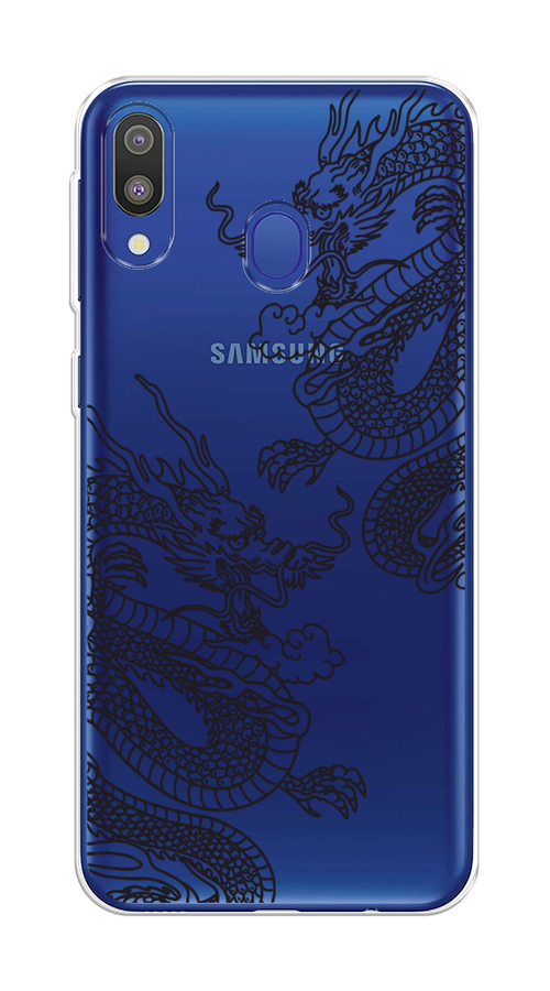 

Чехол на Samsung Galaxy M20 "Два китайских дракона", Серый;черный, 27450-1