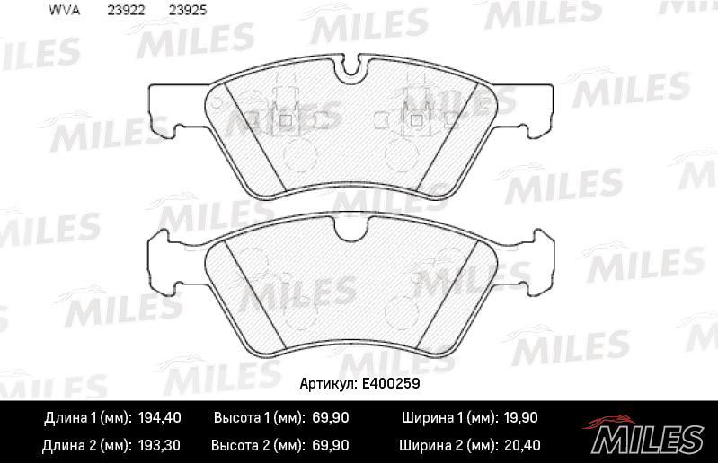 

Тормозные колодки дисковые передние MB E-Class (W211) 02-, MB GL-Class (X164) 06-, MB