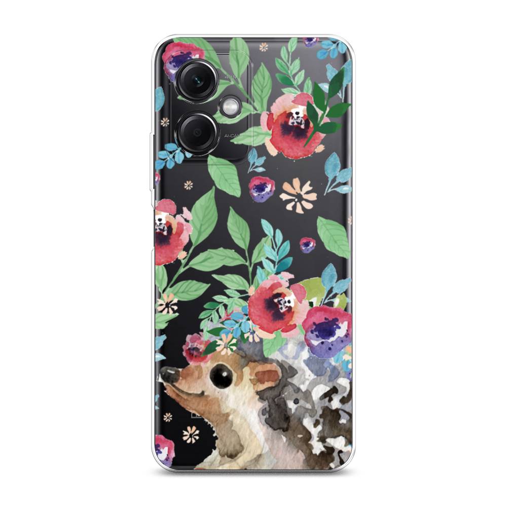 

Чехол Awog на Xiaomi Redmi Note 12 5G "Ежик в цветах акварель", Розовый;зеленый;коричневый, 316950-2