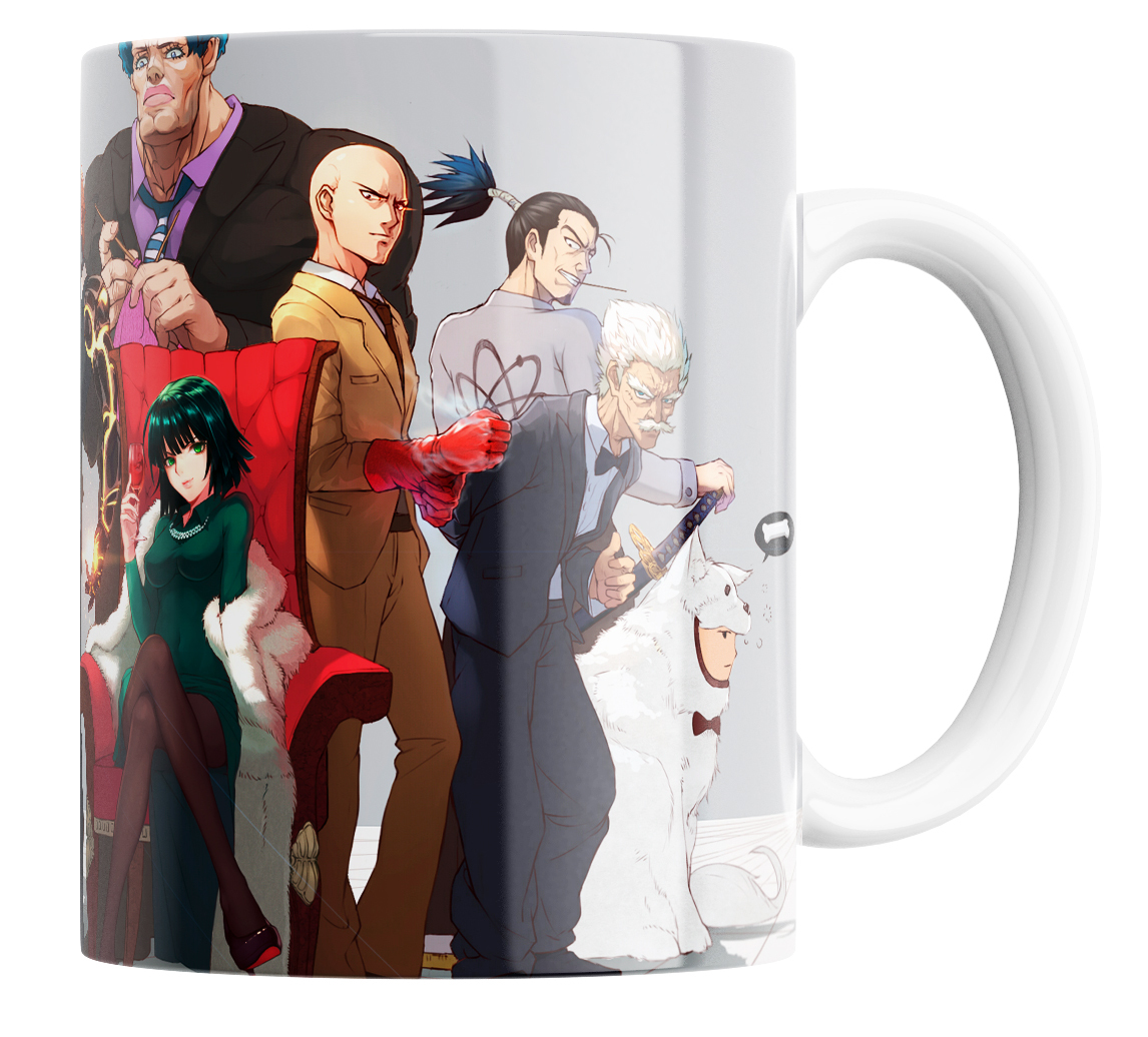 

Кружка с принтом ванпанчмен one punch man 330 мл, Кружка с принтом One Punch Man, кружка в подарок Ванпанчмен, 330 мл