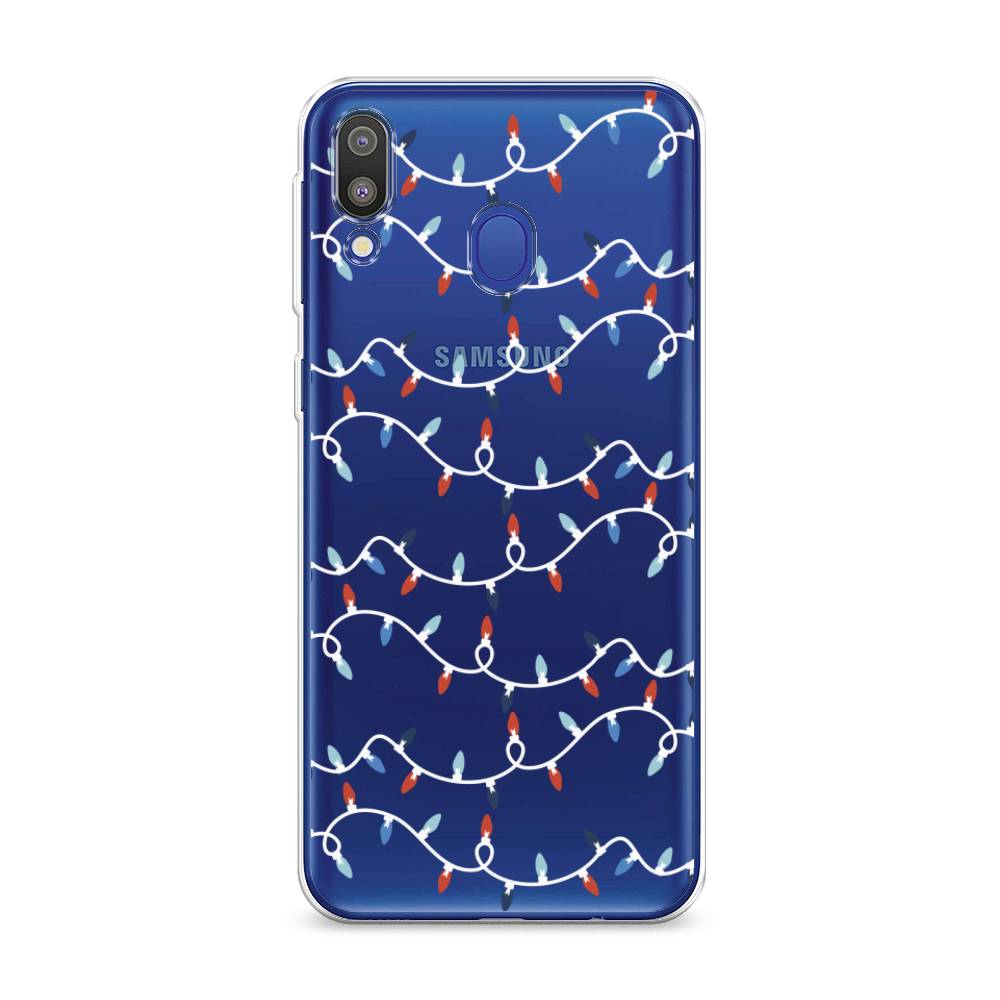 

Чехол на Samsung Galaxy M20 "Разноцветная гирлянда", Белый;красный;синий, 27450-5