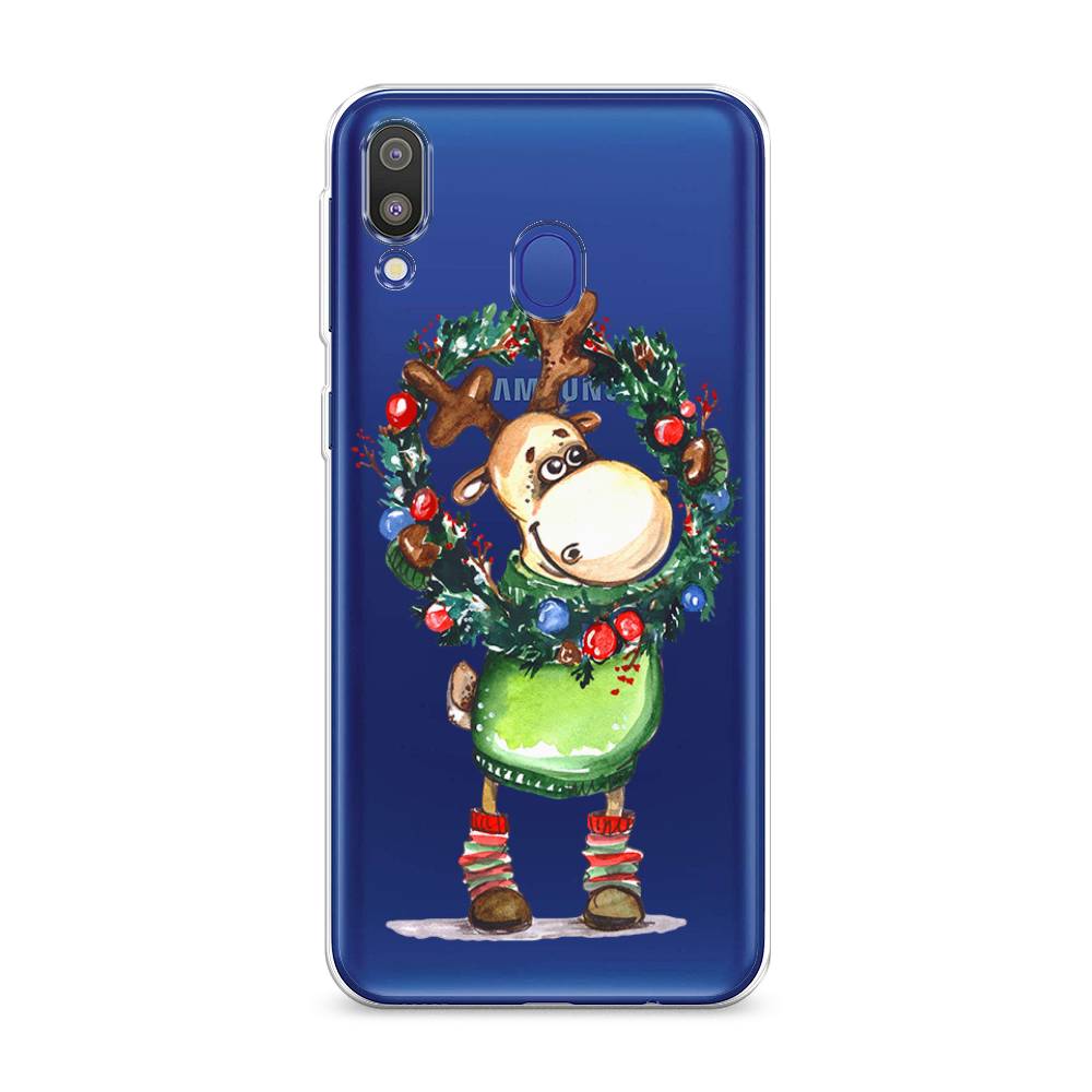 

Чехол на Samsung Galaxy M20 "Олень с новогодним венком", 27450-4