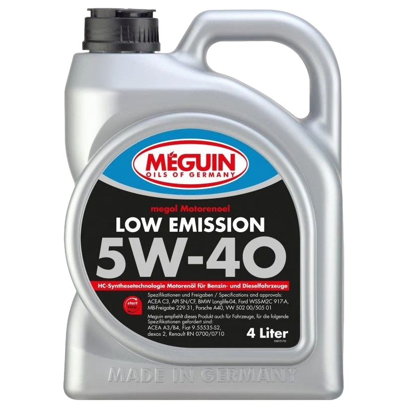 Моторное масло Meguin Motorenoel LoW Emission SAE 5W40 4л