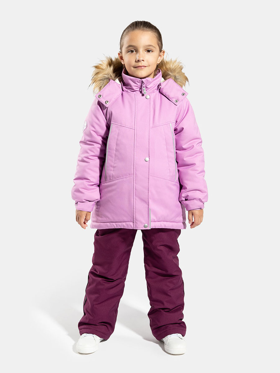 

Куртка детская KISU W23-20301J, 606, 128, Фиолетовый, W23-20301J