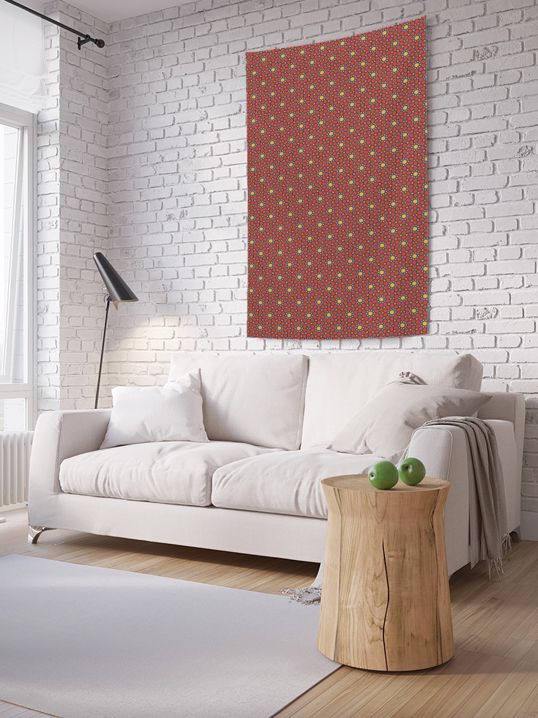 фото Вертикальное фотопанно на стену joyarty "цветочная мозаика", 150x200 см