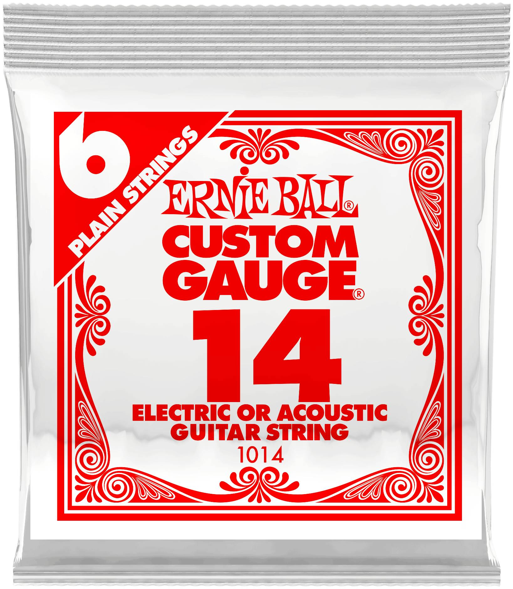 

ERNIE BALL 1014 Plain Steel .014 - Струна одиночная для акустической и электрогитары