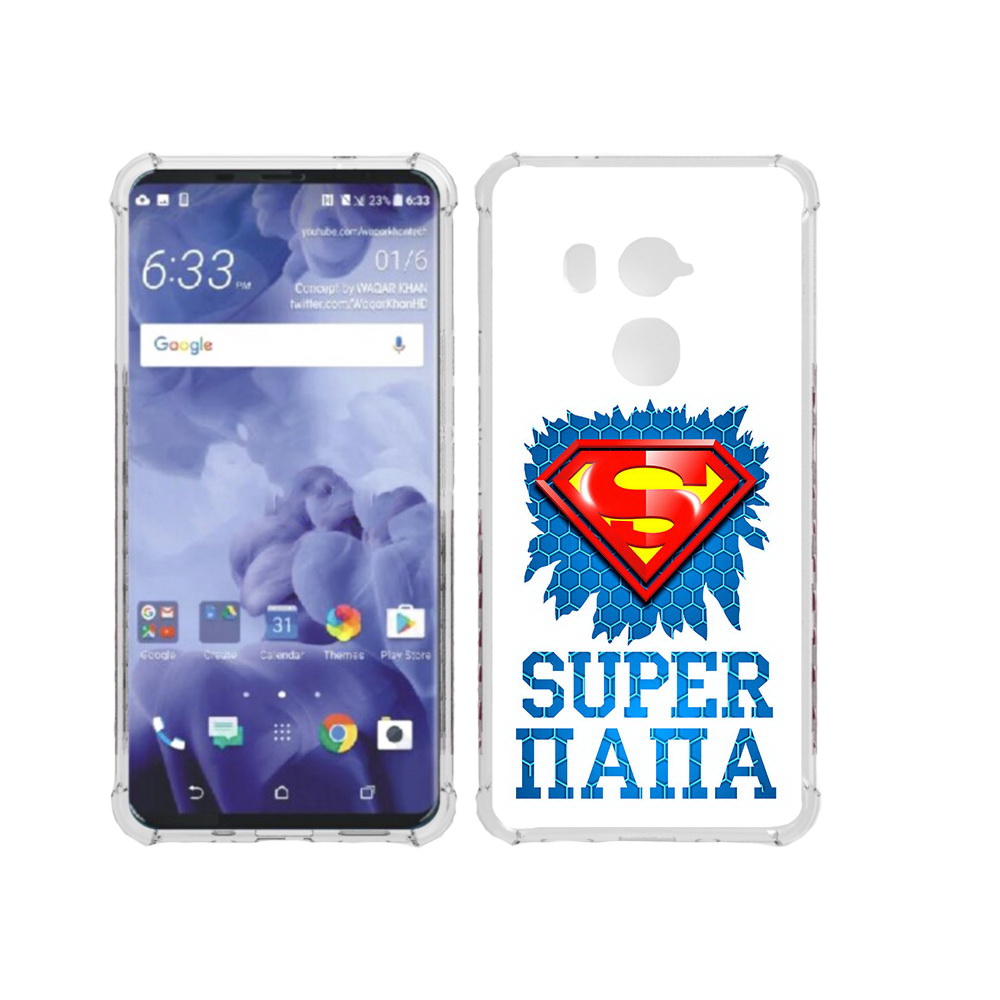 

Чехол MyPads Tocco для HTC U11 Plus Супер Папа, Прозрачный, Tocco