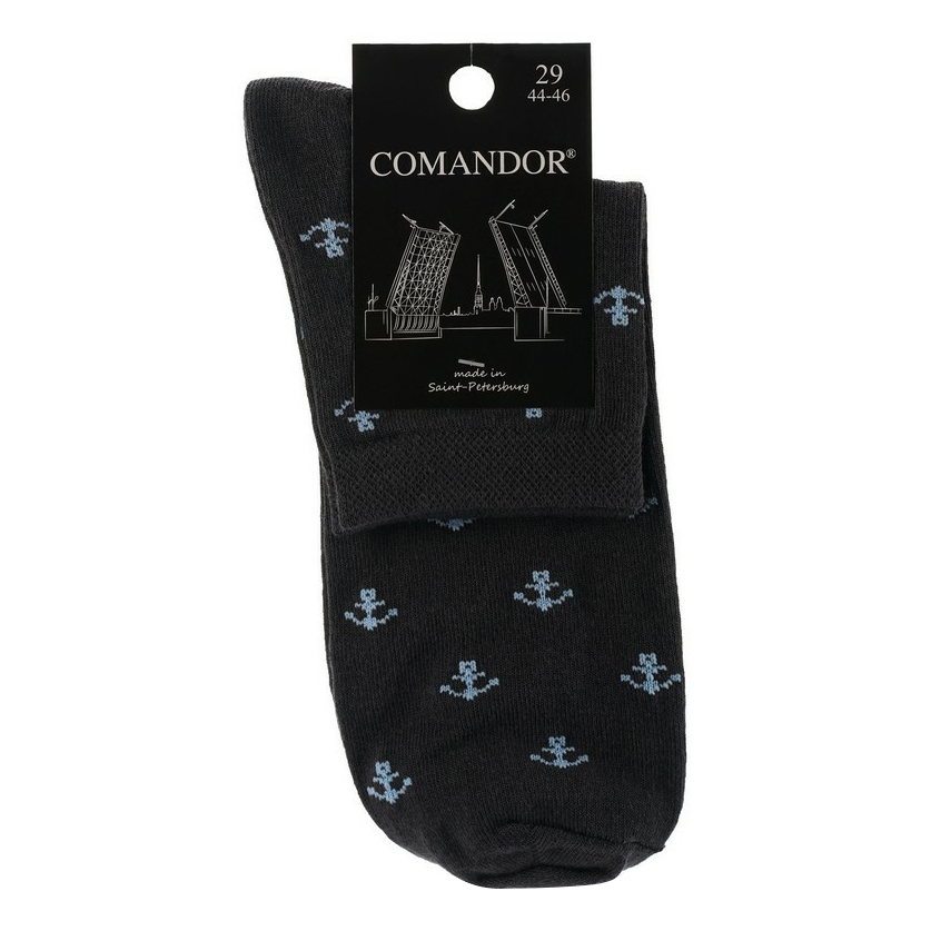 

Носки мужские Comandor черные 29, Черный