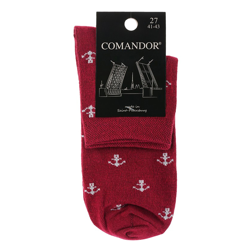 

Носки мужские Comandor бордовые 27