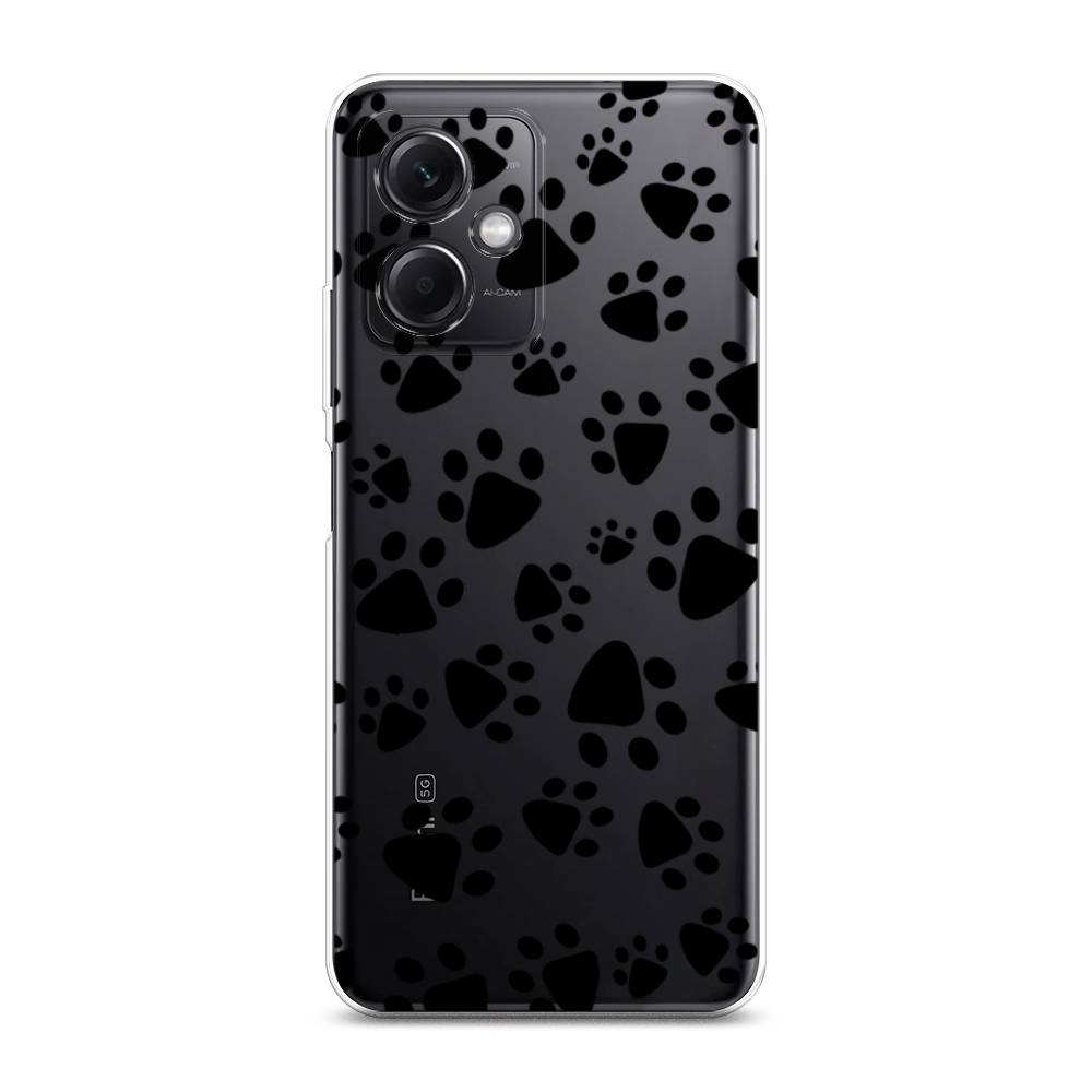 

Чехол Awog на Xiaomi Redmi Note 12 5G "Лапки черные", Черный, 316950-2
