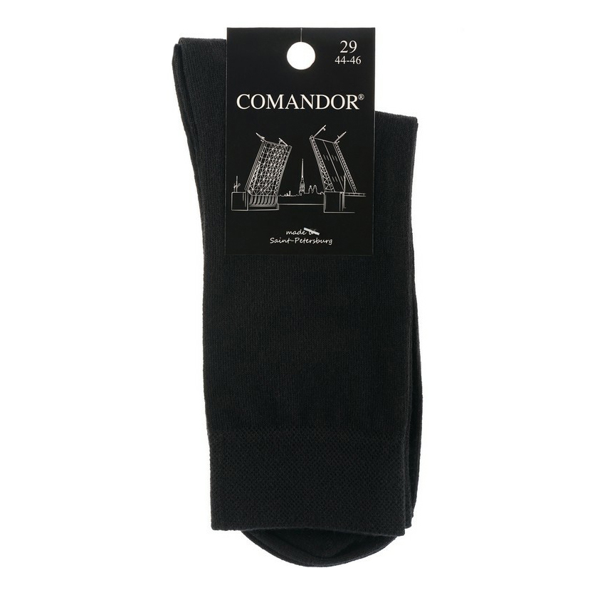 

Носки мужские Comandor черные 29, Черный
