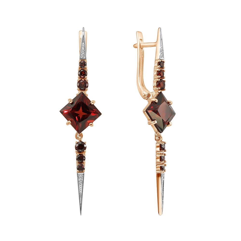 

Серьги из красного золота с гранатом ALORIS 2003ГКц, Серьги 2003ГКц
