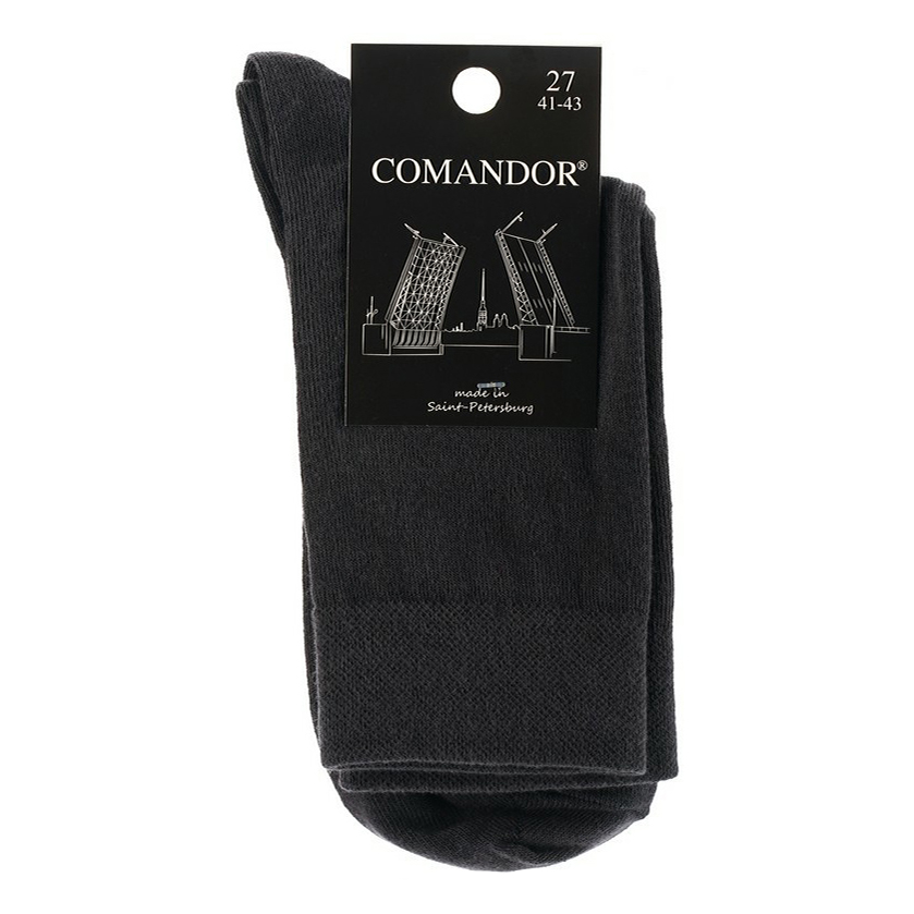 

Носки мужские Comandor черные 27, Черный