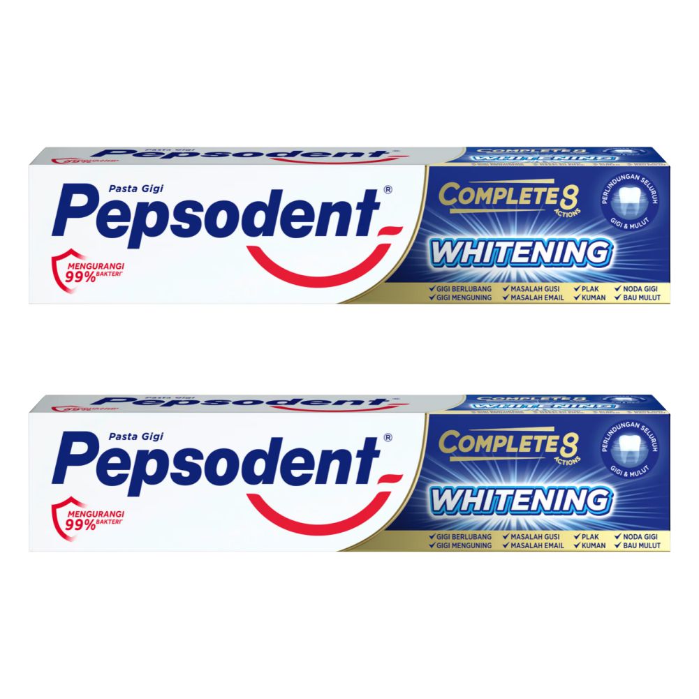 Комплект Зубная паста Pepsodent Комплекс 8 Отбеливание 190 г х 2 шт biomed комплексная зубная паста biomed white complex вайт комплекс