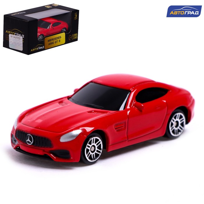 

Машина металлическая MERCEDES-AMG GT S, 1:64, цвет красный