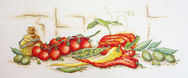 фото Набор для вышивания марья искусница "помидоры, перец и оливки", арт.11.003.06