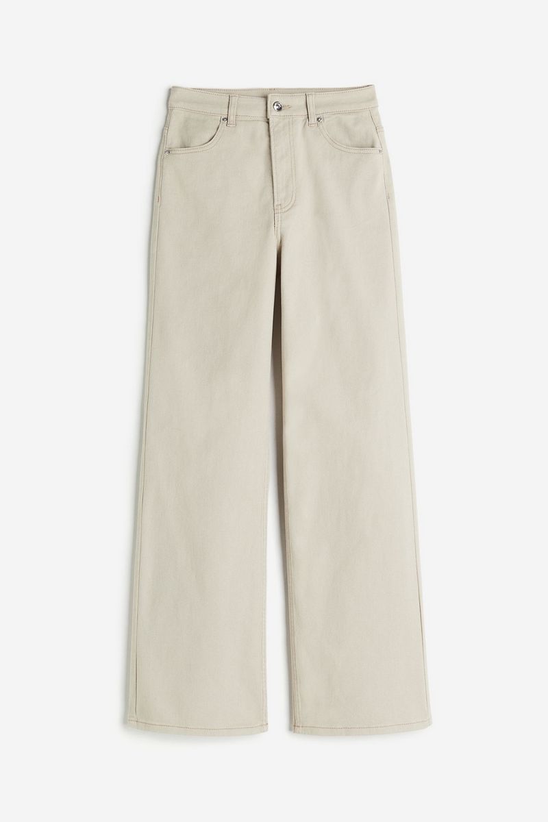 

Брюки женские H&M 1107360 бежевые 34 EU, Бежевый, 1107360