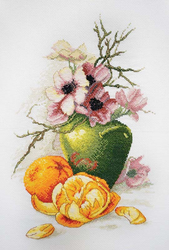 фото Набор для вышивания марья искусница "анемоны и апельсины" по картине к. кляйн