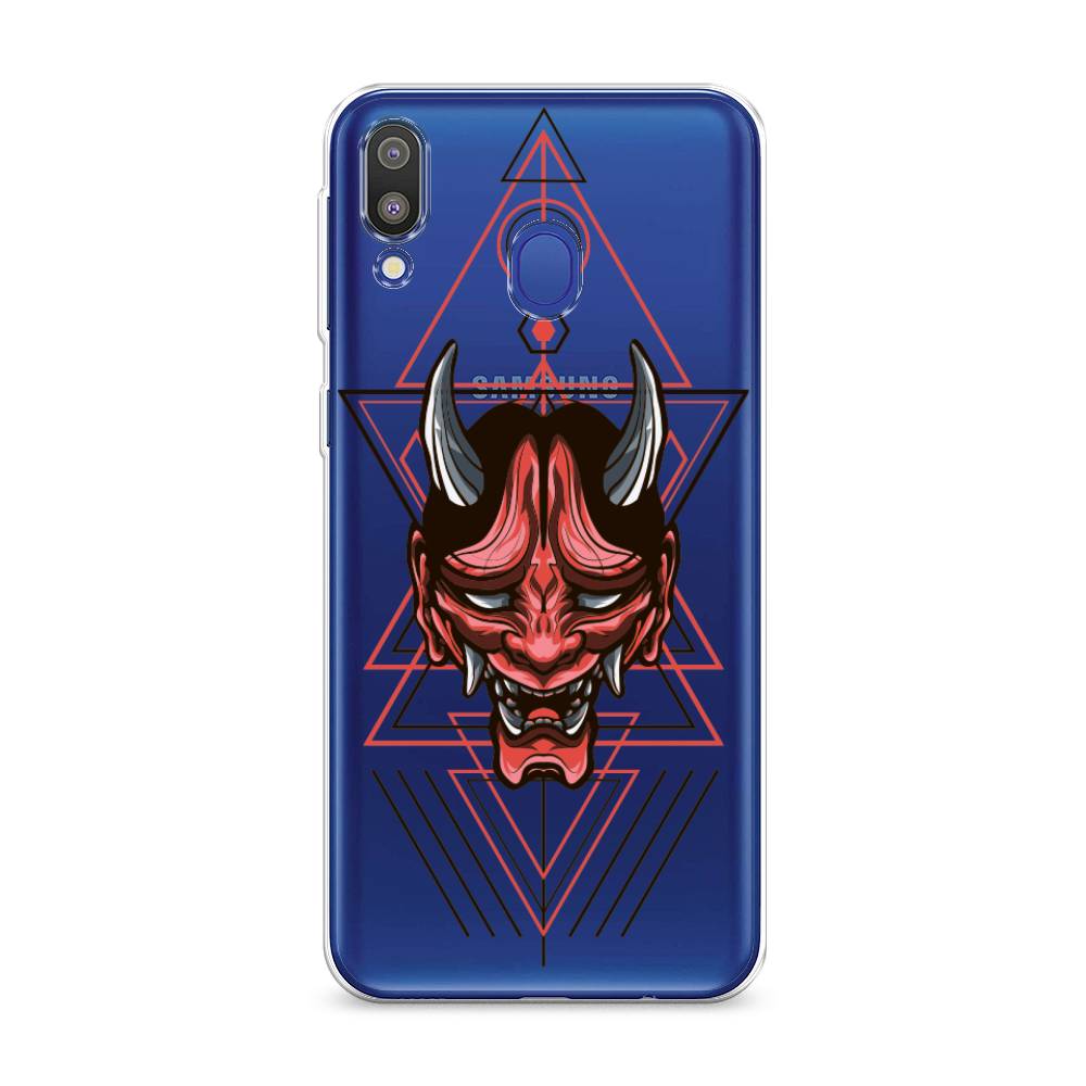 

Чехол на Samsung Galaxy M20 "Hanya Oni mask", Серый;красный;черный, 27450-4