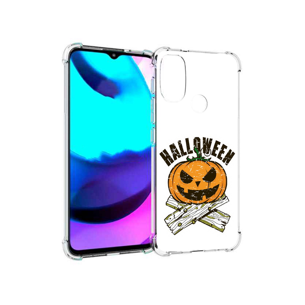 

Чехол MyPads Tocco для Motorola Moto E20 Хэллоуин доски тыква (PT162039.356.194), Прозрачный, Tocco